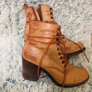 JustFab Distressed Combat Boots